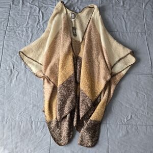 Vince Camuto Multicolor Open Front Poncho ONESIZE
